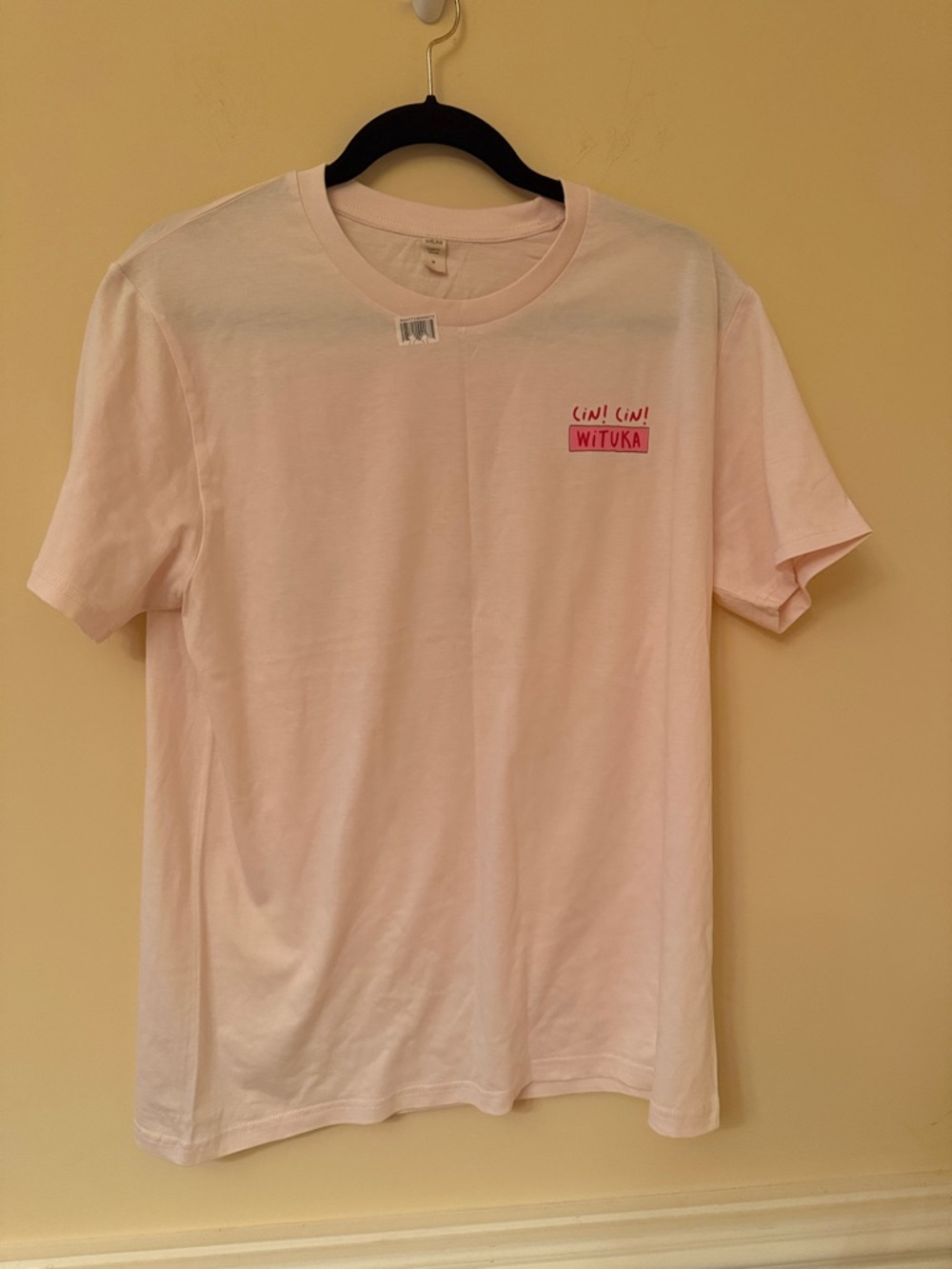 Wituka Pink Graphic T-Shirt | Cin! Cin! Italian Toast Tee Sz Medium
